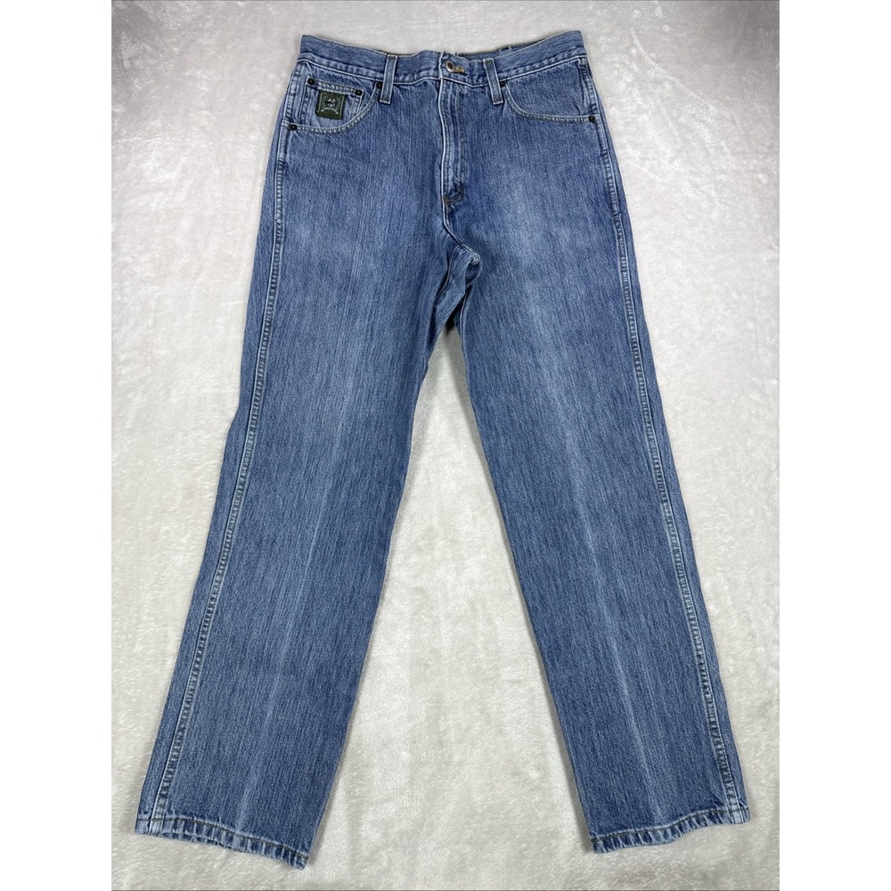 Cinch Jeans Green Label Men's 33X32 Stonewash Relaxed Straight Western Cowboy